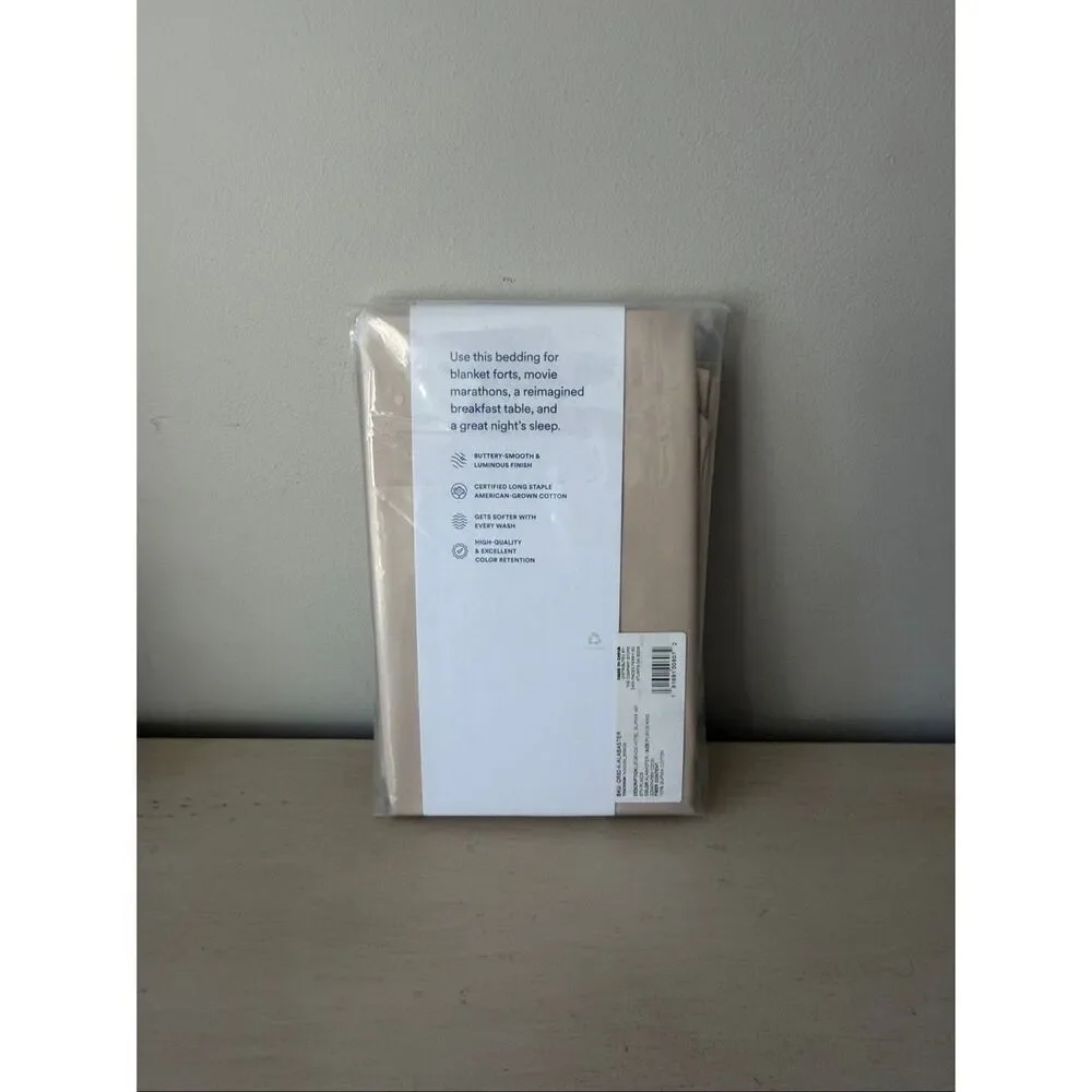 Company Store Legends Hotel Alabaster Cotton Sateen Standard Pillowcase Set of 2